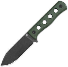 QSP Knife Canary Green Micarta Black Cr8Mo2VSi Fixed Blade Knife w/ Sheath 155C2 picture