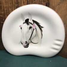 Ashtray Horse Portrait Gold Trim Made in Japan 1950s Lipper and Mann Creations picture