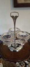 Kromex  W/ Gorgeous, Intricate Manganese Jars (3) Not Orig. Gorgeous picture
