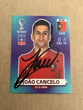 Joao Cancelo, Portugal 🇵🇹 Panini FIFA World Cup 2022 hand signed picture