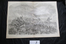 1885 Civil War Print - Battle of Lookout Mountain, Chattanooga, Tennessee 1863 picture