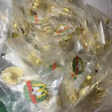 McDonald’s Monopoly Money Wreath 1995 Pin Vintage Lapel Pin lot of 140 picture