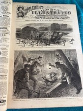 Frank Leslie’s Illustrated Newspaper 1869 1870 Bound Volume Civil War 1860s VTG picture
