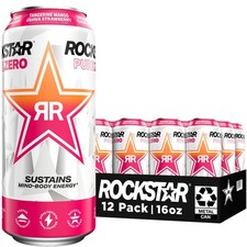 Rockstar Pure Zero Energy Drink, Tangerine Mango Guava 16 Fl Oz (Pack of 12) picture
