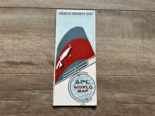 Rare Vintage 1958 American President Lines APL Rand McNally Fold Out World Map picture