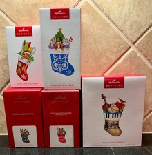 5 NEW Hallmark STOCKING STUFFERS ORNAMENTS 2021 Special Ed. PLUS #1-4 In Series picture
