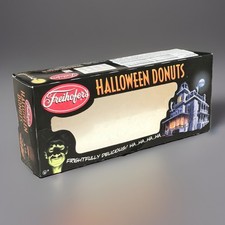 Vintage Freihofer's HALLOWEEN DONUTS Snack Box w/JOL Cut Outs on Back - Complete picture