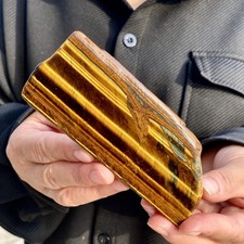 156G Natural Golden Tiger Eye Stone Flake Rough Mineral Specimen Quartz Crysta picture