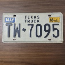 Vintage 1988 Texas Truck License Plate picture