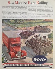 1943 Print Ad White Trucks WW2 Military Models & Semi-Truck Trailer Cleveland,OH picture