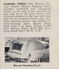 1958 Print Ad Morsan Privacy Station Wagon Sleeping Porch Long Island City,NY picture