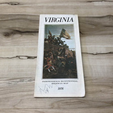 Vintage 1976 VIRGINIA : Independence Bicentennial Highway Map 1976 picture