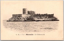 Le Château D'if Fortress Marseille France Vintage Postcard Unposted Postcard picture