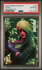 2020 PANINI FORTNITE CRACKED ICE #104 TOXIN PSA 10 picture