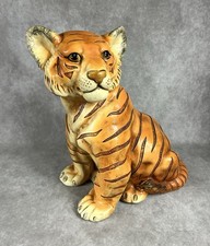 Vintage Marwal Tiger Cub Statue Sculpture Resin Composite MCM 14” picture