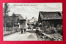 Postcard Wallern in the Bohemian Forest 1909 view in the Bahnhofstrasse (146105 picture