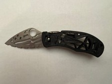 Spyderco C35SBK “Q” USA FLAG  skeletonized knife NIB picture
