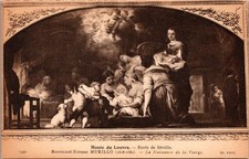 Murillo La Naissance de la Vierge Louvre Vintage Postcard 4P24-13 picture