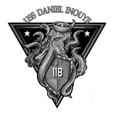 USS Daniel Inouye Military Graphics Crew DDG Destroyer USN Navy Veteran 4
