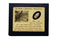 Dropped Civil War Bullet from Gettysburg in Matted Display Case with COA picture