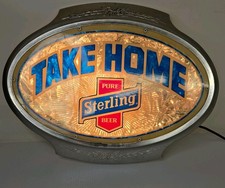 VINTAGE STERLING BEER PLASTIC SIGN 14
