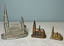 Vintage Metal Souvenir Cathedral Building Lot: Ulm Munster, Kohlner Dom, Beaupre picture
