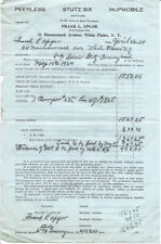 Bill of sale 6-90 Special Stutz Touring CAR may 10 1924 picture
