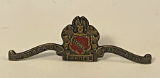 RARE Gruen ORNATE Watchmakers Guild Brass Service Business Card Holder 2 3/4
