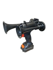 Dual Trumpet Air Horn Prop. Handheld. 12V Battery and Charger Included picture