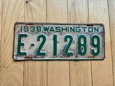 1938 Washington State License Plate picture