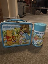 Vintage 1970’s Winnie The Pooh Lunchbox and Thermos Walt Disney picture
