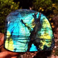 4.22LB Top natural Labrador flash moonstone quartz crystal mineral specimen picture
