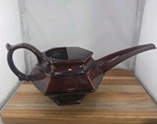 Vintage Royal Haeger Brown Pottery Long Reach Watering Can Pitcher 14
