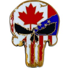 Canada USA Pin with Dual Pin Posts and extra free pin back Canadian American Pol picture