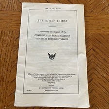 1970 The Soviet Threat H.A.S.C. No. 91-70 Pamphlet Committee on Armed Services picture