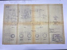 1963 Coca-Cola Bottle Original Factory Engineering Blueprint Drawing PS-401 picture