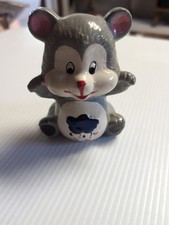 Vintage Ceramic Gray Teddy Bear Coin Bank Rain Clouds  picture