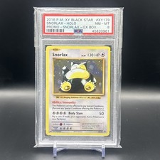2016 POKEMON XY BLACK STAR PROMO SNORLAX GX BOX #XY179 SNORLAX-HOLO PSA 8 picture