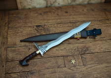 Custom Handmade Carbon Steel Blade Tactical Kris Sword | Hunting Camping Sword picture