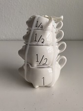 Rae Dunn Pig Piggies Ceramic Measuring Cups NEW picture