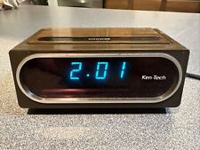 Vintage Ken-Tech Digital Alarm Clock Faux Wood Grain Model No. T-2098 Works picture