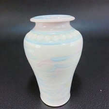 Vintage Studio Art Pottery Vase Artist Signed Pastel Glaze 8