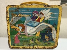 Vintage Walt Disney The Rescuers Metal Lunch Box Bernard Bianca Penny Medusa picture