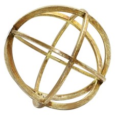 Adam & Friends Metal Galena Atomic Ball Sculpture | Antique Gold picture