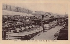 Honesdale Delaware Hudson Canal Co Gravity Railroad Dock Basin Vtg Postcard F11 picture