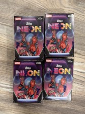 2026 Topps Marvel Neon Value Blaster Box LOT OF 4 Factory Sealed 35 Cards Each picture
