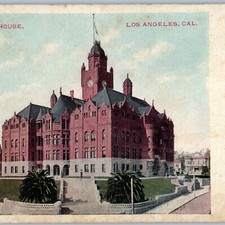 c1900s Los Angeles, CA Court House Red Brick Building Postcard M. Rieder UDB picture
