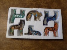 Set Of 6 Westland Call Of The Wolf Resin Figures Painted Tribal Art picture