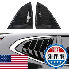 Xhfarce 2Pcs Gloss Black Rear Side Window Louvers for CRV 2017-2022 picture