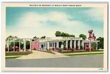c1940's Muller's Restaurant On Broadway Miami Florida FL Vintage Postcard picture